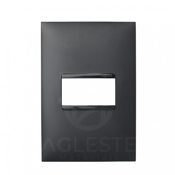 Placa P/1 Modulo Horizontal 4x2 - Pial Plus + Preto